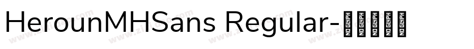 HerounMHSans Regular字体转换
